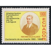 Ecuador 1276 1993 Cº Muerte Pedro Fermín Cevallos MNH 
