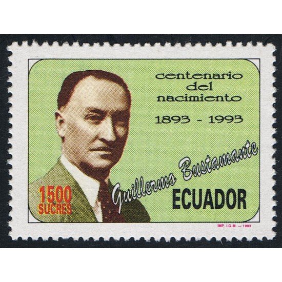 Ecuador 1282 Cº Nacimiento Guillermo Bustamante MNH