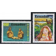 Ecuador 1287/88 1993 Navidad Christmas Fauna MNH