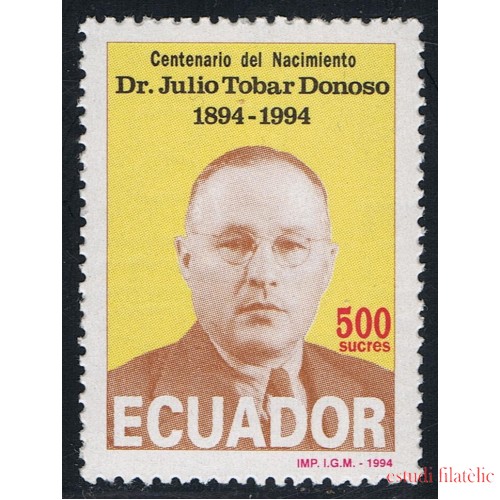 Ecuador 1291 1993 Cº Nacimiento Julio Tobar Donoso MNH