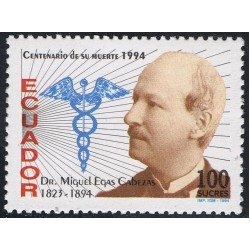 Ecuador 1292 1994 Cº Muerte Miguel Egas Cabezas MNH Ecuador 1292 1994 Cº Muerte Miguel Egas Cabezas MNH