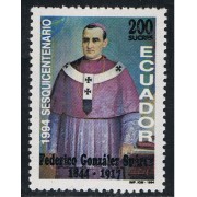 Ecuador 1299 1994 150 Aniv. Muerte Federico González Suárez Religion MNH 