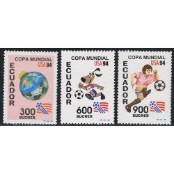 Ecuador 1300/02 1994 Copa Mundo Fútbol Football USA Fauna Dog Perro MNH Ecuador 1300/02 1994 Copa Mundo Fútbol Football USA Fauna Dog Perro MNH