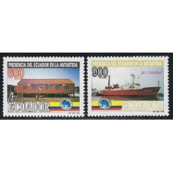 Ecuador 1305/06 1994 Presencia Antártida Fauna Pingüino penguin Barco ship MNH Ecuador 1305/06 1994 Presencia Antártida Fauna Pingüino penguin Barco ship MNH