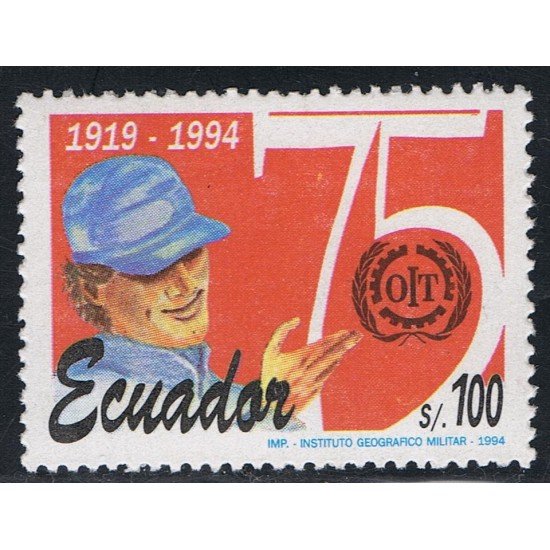 Ecuador 1310 1994 75 Aniversario OIT MNH Ecuador 1310 1994 75 Aniversario OIT MNH
