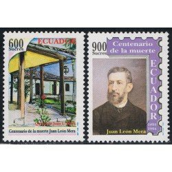 Ecuador 1312/13 1994 Cº Muerte Juan Leon Mera MNH Ecuador 1312/13 1994 Cº Muerte Juan Leon Mera MNH