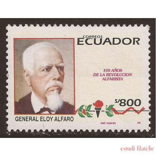 Ecuador 1320 1995 Cº Revolución Alfarista General Eloy Alfaro Military MNH 