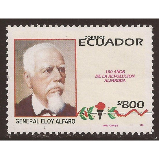 Ecuador 1320 1995 Cº Revolución Alfarista General Eloy Alfaro Military MNH Ecuador 1320 1995 Cº Revolución Alfarista General Eloy Alfaro Military MNH