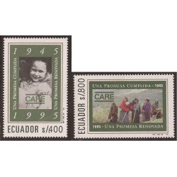 Ecuador 1325/26 1995 50 Aniv. Care Una promesa cumplida MNH Ecuador 1325/26 1995 50 Aniv. Care Una promesa cumplida MNH