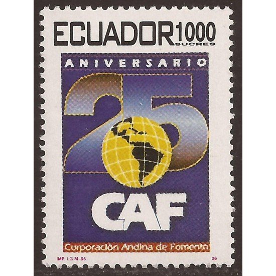 Ecuador 1327 1995 25 Aniv. CAF Andes MNH Ecuador 1327 1995 25 Aniv. CAF Andes MNH