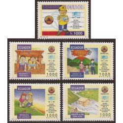 Ecuador 1328/32 1995 Reducción Desastres Naturales Volcán MNH Ecuador 1328/32 1995 Reducción Desastres Naturales Volcán MNH
