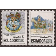 Ecuador 1335/36 1995 Navidad Christmas Fauna Caballo Horse MNH