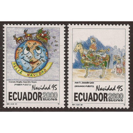 Ecuador 1335/36 1995 Navidad Christmas Fauna Caballo Horse MNH Ecuador 1335/36 1995 Navidad Christmas Fauna Caballo Horse MNH