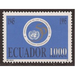 Ecuador 1337 1995 50 Aniversario Naciones Unidas ONU MNH Ecuador 1337 1995 50 Aniversario Naciones Unidas ONU MNH