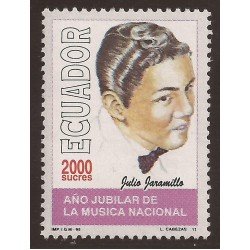 Ecuador 1338 1996 Año Jubilar Música Music Julio Jaramillo MNH Ecuador 1338 1996 Año Jubilar Música Music Julio Jaramillo MNH