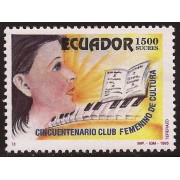 Ecuador 1345 1995 1996 50 Aniversario Club Cultura de la mujer MNH 