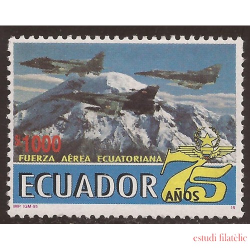 Ecuador 1346 1996 1995 75 Aniversario Fuerza Aérea Military  Avión MNH 