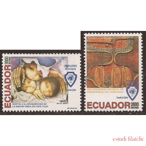 Ecuador 1363/64 1996 Organización Mundial de Desarrollo de Liderazgo MNH