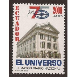 Ecuador 1369 1996 75 Aniversario Diario El Nacional Newspaper MNH Ecuador 1369 1996 75 Aniversario Diario El Nacional Newspaper MNH