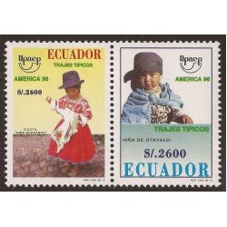Ecuador 1373/74 1996 UPAEP Trajes típicos MNH Ecuador 1373/74 1996 UPAEP Trajes típicos MNH