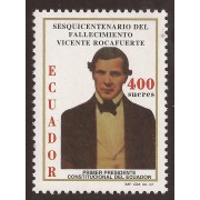 Ecuador 1379 1997 150 Aniv. Muerte Prsidente Vicente Rocafuerte MNH 