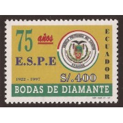 Ecuador 1382 1997 75 Aniversario ESPE  Boda Diamantes MNH 