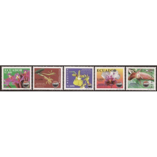 Ecuador 1389/93 1997 Flora Flor Flower Orquídeas orchid MNH Ecuador 1389/93 1997 Flora Flor Flower Orquídeas orchid MNH