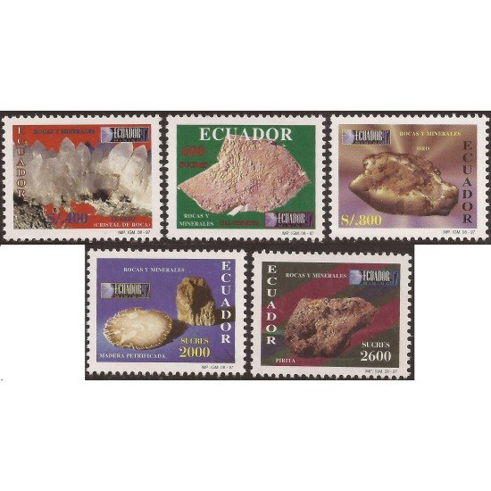 Ecuador 1394/98 1997 Minerales minerals Quarzo Oro gold Pirita MNH