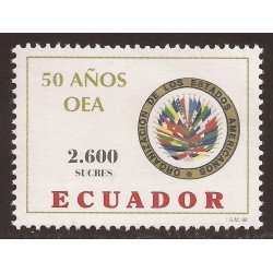 Ecuador 1404 1998 50 Aniversario OEA MNH Ecuador 1404 1998 50 Aniversario OEA MNH