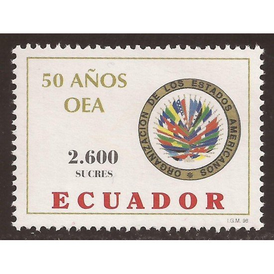 Ecuador 1404 1998 50 Aniversario OEA MNH Ecuador 1404 1998 50 Aniversario OEA MNH