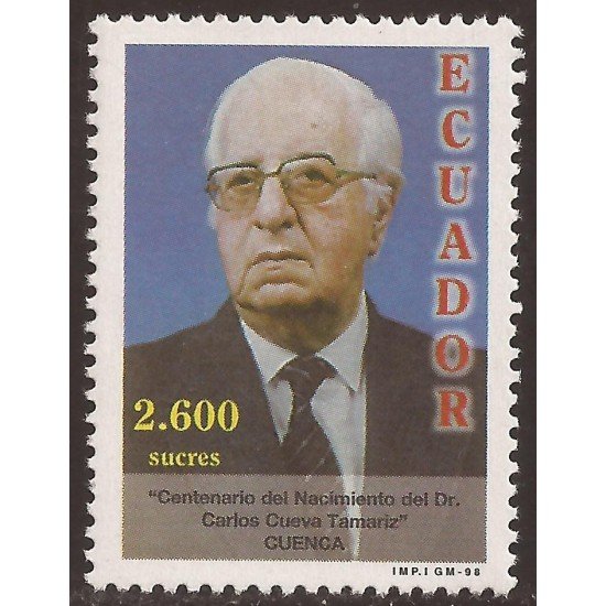 Ecuacador 1423 1999 Cº Nacimiento Dr.Carlos Cueva Tamariz MNH Ecuacador 1423 1999 Cº Nacimiento Dr.Carlos Cueva Tamariz MNH