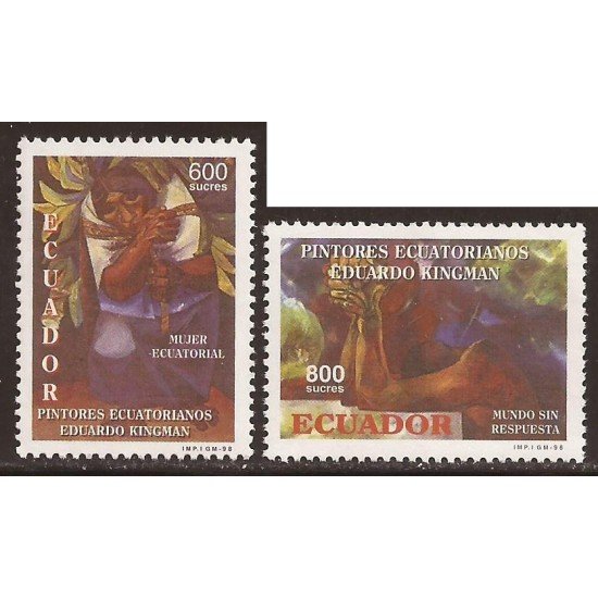 Ecuador 1428/29 1998 Pintores ecuatorianos Painting Eduardo Kingman MNH Ecuador 1428/29 1998 Pintores ecuatorianos Painting Eduardo Kingman MNH