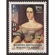 Ecuador 1430 1999 UPAEP Mujeres famosas Manuelita Saenz MNH  