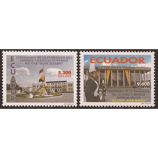 Ecuador 1437/38 1999 Cº Colegio Escuela Superior Militar Military MNH Ecuador 1437/38 1999 Cº Colegio Escuela Superior Militar Military MNH