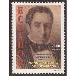 Ecuador 1443 1999 Centº Nacimiento General Manuel Antonio de Luzarraga Military MNH Ecuador 1443 1999 Centº Nacimiento General Manuel Antonio de Luzarraga Military MNH