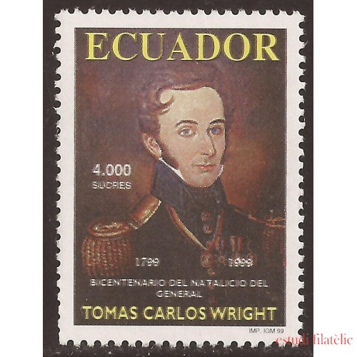 Ecuador 1444 1999 Bicentenario General Tomas Carlos Wright Military MNH 