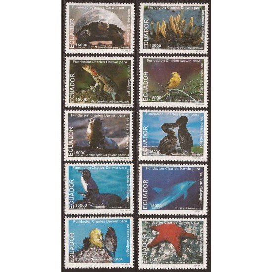 Ecuador 1455/64 1999 Fundación Charles Darwin Galápagos MNH Ecuador 1455/64 1999 Fundación Charles Darwin Galápagos MNH