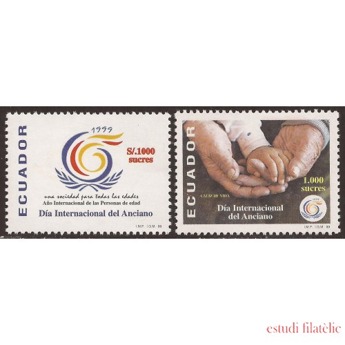 Ecuador 1465/66 1999 Día Internacional del anciano MNH 