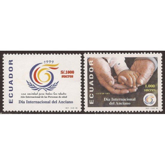 Ecuador 1465/66 1999 Día Internacional del anciano MNH