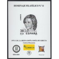 España Spain Homenaje Filatélico 11 2016 Reina Sofía de Grecia