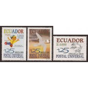 Ecuador 1483/85 2000 125 Aniversario UPU Pájaro bird MNH 