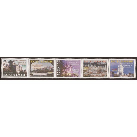 Ecuador 1486/90 2000 Cuenca Patrimonio Mundial Humanidad MNH Ecuador 1486/90 2000 Cuenca Patrimonio Mundial Humanidad MNH