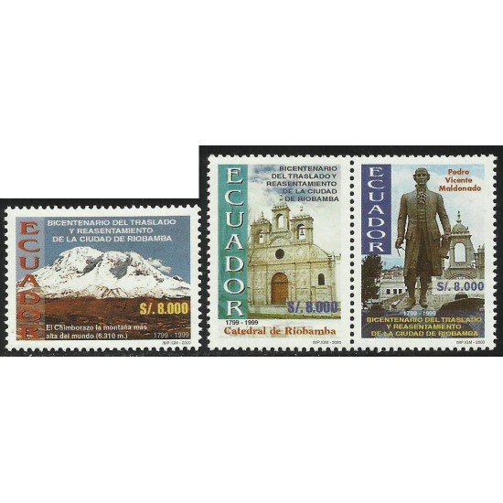 Ecuador 1492/94 2000 Volcan Chimborazo Riobamba MNH Ecuador 1492/94 2000 Volcan Chimborazo Riobamba MNH