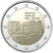 Malta 2016 2 € euros conmemorativos Templos de Ġgantija