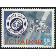 Ecuador 1508 2000 90 Aniversario Tennis Club Guayaquil MNH