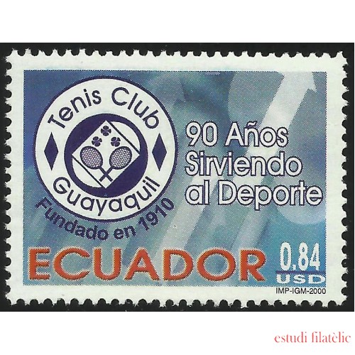 Ecuador 1508 2000 90 Aniversario Tennis Club Guayaquil MNH