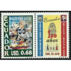 Ecuador 1510/11 2000 100 años Registro Civil MNH Ecuador 1510/11 2000 100 años Registro Civil MNH