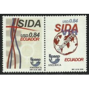 Ecuador 1532/33 2000 UPAEP Sida Aids VIH MNH 