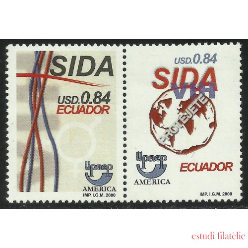 Ecuador 1532/33 2000 UPAEP Sida Aids VIH MNH 