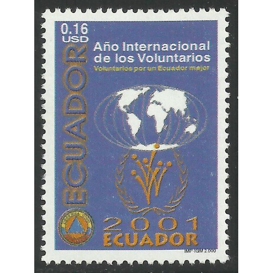 Ecuador 1534L 2000 Año Internacional de los Voluntarios MNH Ecuador 1534L 2000 Año Internacional de los Voluntarios MNH